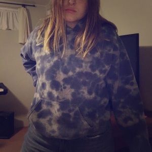 Blue tie dye hoodie